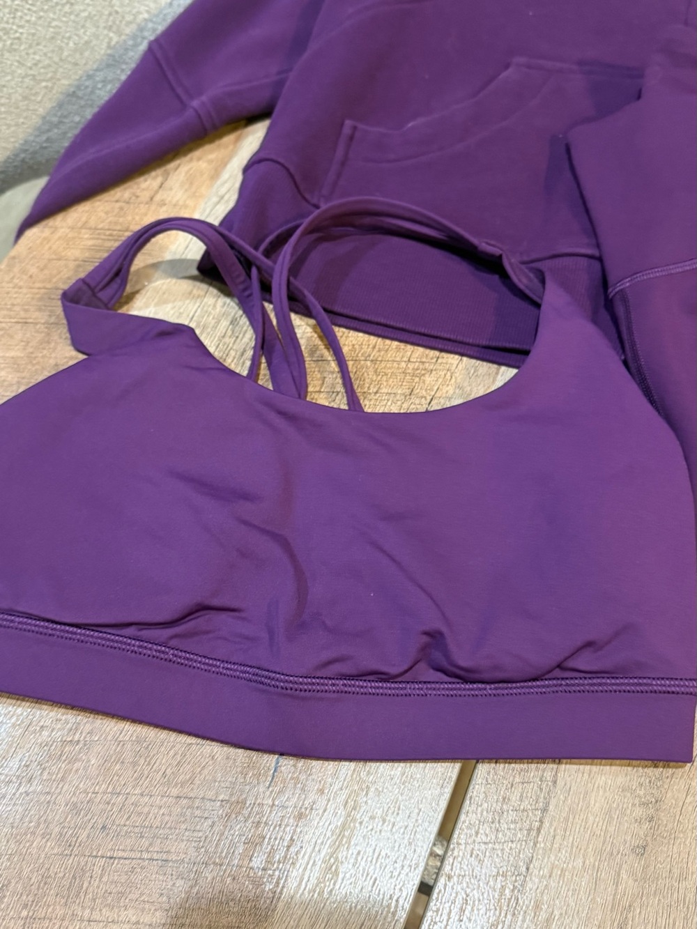 lululemon athletica Kids Deep Purple Hoodie, Leggings & Sports Bra Set - Picture 3 of 8